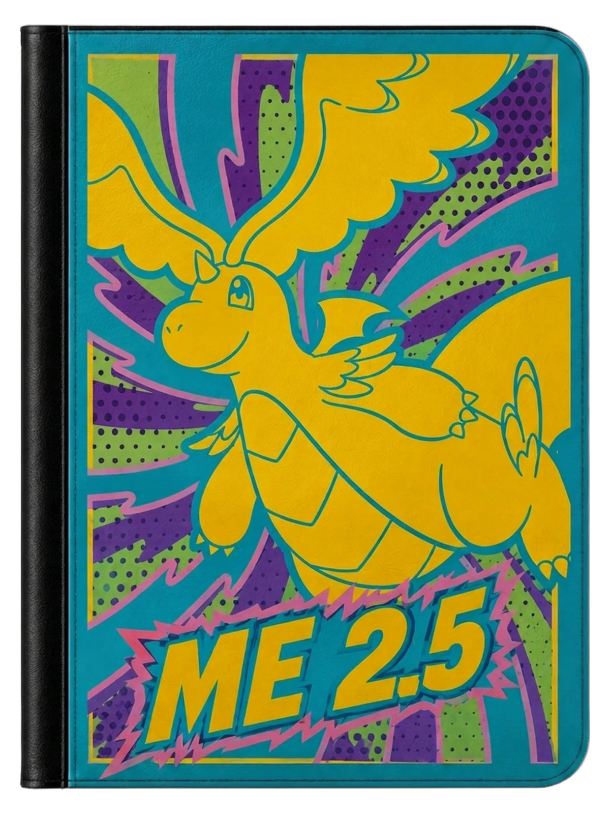 UV-printad binder med gul drake i popkonst-stil